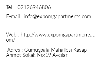Expo Mg Apartment iletiim bilgileri